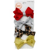 Wholesale - Wonder Nation 4 PC BOW CLIPPIES C/P 48, UPC: 027467493985